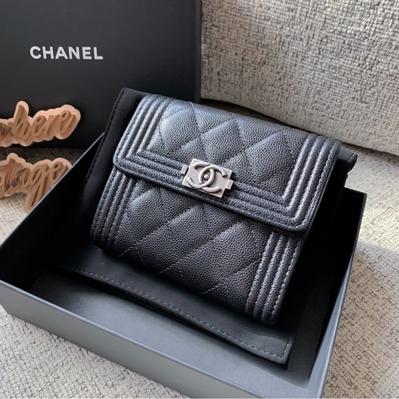 Chanel Boy Trifold Wallet SHW - Picture 2 of 6